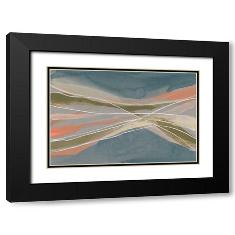 Pastel Undulation I Black Modern Wood Framed Art Print with Double Matting by Goldberger, Jennifer