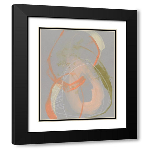 Pastel Loops I Black Modern Wood Framed Art Print with Double Matting by Goldberger, Jennifer