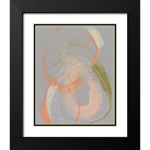 Pastel Loops I Black Modern Wood Framed Art Print with Double Matting by Goldberger, Jennifer