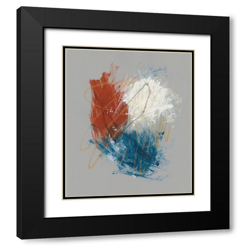 Primary Color Study I Black Modern Wood Framed Art Print with Double Matting by Stramel, Renee W.