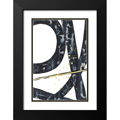 Onyx Tracery II Black Modern Wood Framed Art Print with Double Matting by Stramel, Renee W.
