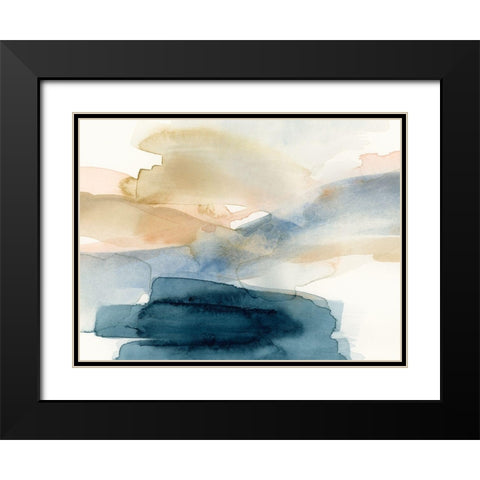 Watercolor Swathe I Black Modern Wood Framed Art Print with Double Matting by Barnes, Victoria
