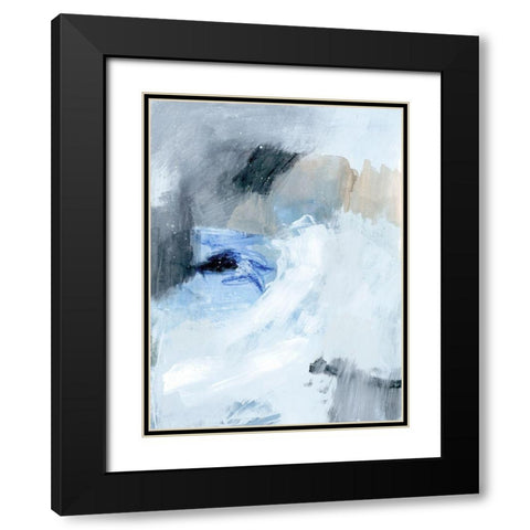 Welle I Black Modern Wood Framed Art Print with Double Matting by Barnes, Victoria