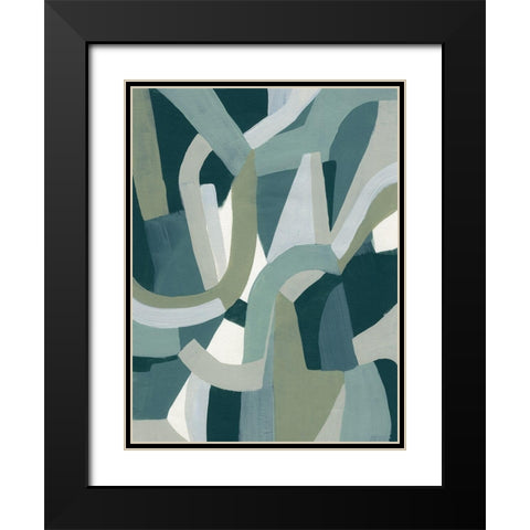Limestone Puzzle I Black Modern Wood Framed Art Print with Double Matting by Vess, June Erica