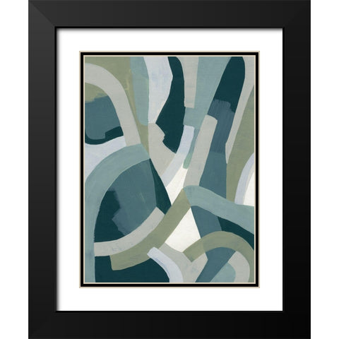 Limestone Puzzle II Black Modern Wood Framed Art Print with Double Matting by Vess, June Erica