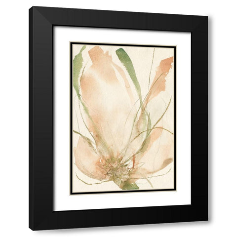 Petal Sketches II Black Modern Wood Framed Art Print with Double Matting by Goldberger, Jennifer