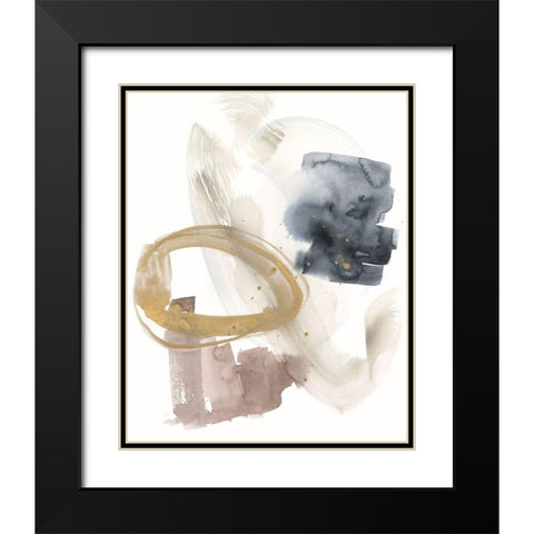 Golden Ring I Black Modern Wood Framed Art Print with Double Matting by Goldberger, Jennifer