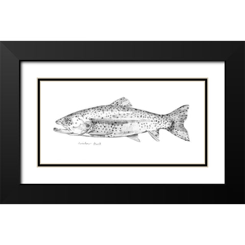 Sketch of the Day II Black Modern Wood Framed Art Print with Double Matting by Caroline, Emma