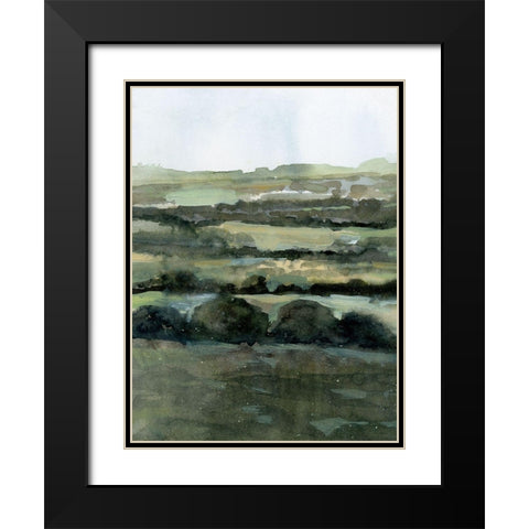 Distant Ribbons I Black Modern Wood Framed Art Print with Double Matting by Barnes, Victoria