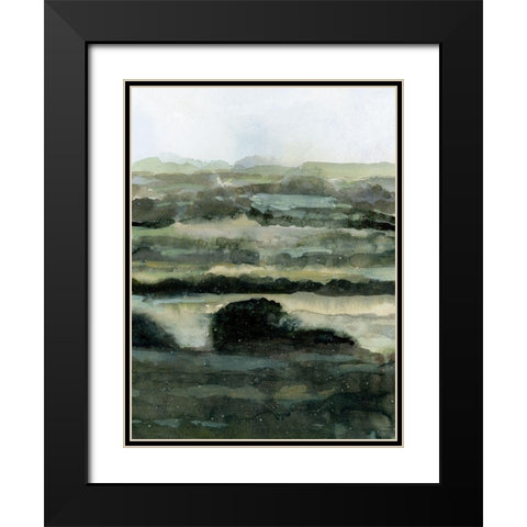 Distant Ribbons II Black Modern Wood Framed Art Print with Double Matting by Barnes, Victoria