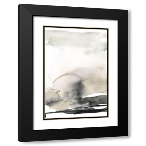 Ebony Horizon Triptych III Black Modern Wood Framed Art Print with Double Matting by Goldberger, Jennifer