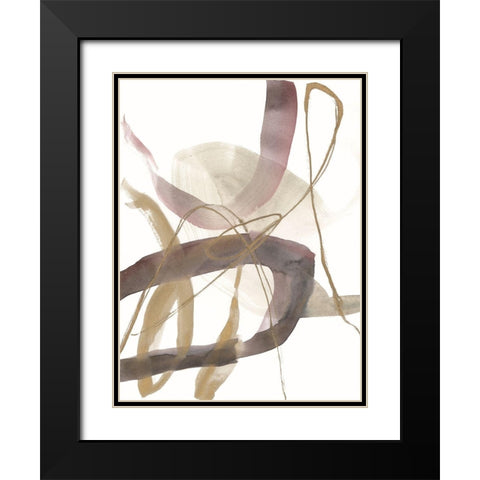 A Hint of Plum I Black Modern Wood Framed Art Print with Double Matting by Goldberger, Jennifer