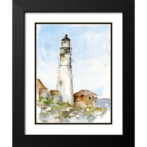 Plein Air Lighthouse Study I Black Modern Wood Framed Art Print with Double Matting by Harper, Ethan
