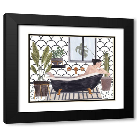 Meeting Myself I Black Modern Wood Framed Art Print with Double Matting by Wang, Melissa