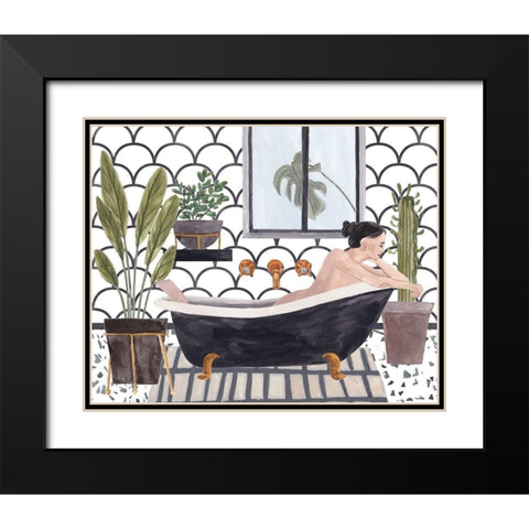 Meeting Myself I Black Modern Wood Framed Art Print with Double Matting by Wang, Melissa