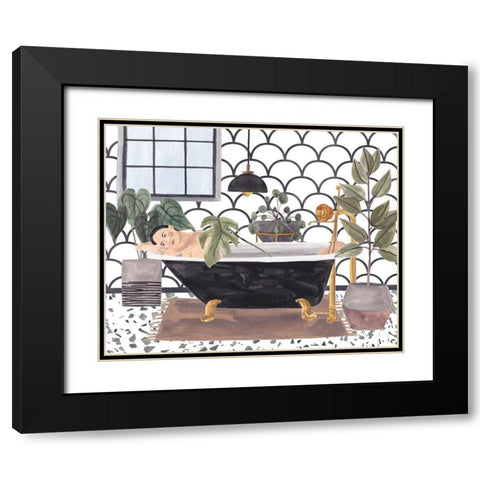 Meeting Myself III Black Modern Wood Framed Art Print with Double Matting by Wang, Melissa