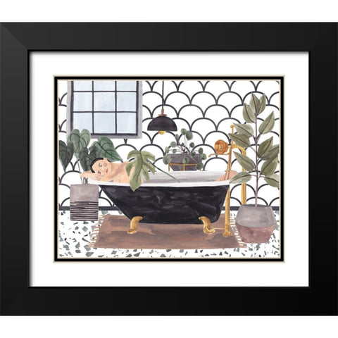 Meeting Myself III Black Modern Wood Framed Art Print with Double Matting by Wang, Melissa