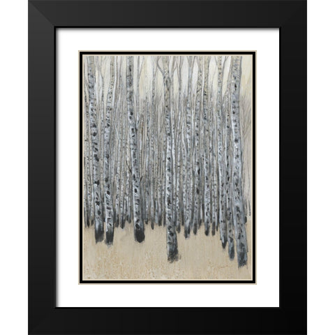 Custom Neutral Aspen II Black Modern Wood Framed Art Print with Double Matting by OToole, Tim