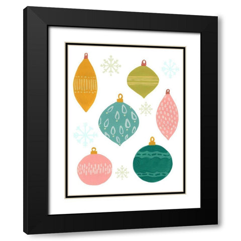 Modern Holiday II Black Modern Wood Framed Art Print with Double Matting by Vess, June Erica