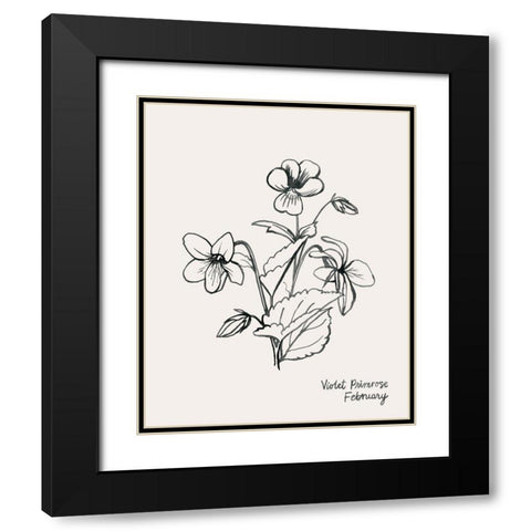 Annual Flowers II Black Modern Wood Framed Art Print with Double Matting by Popp, Grace