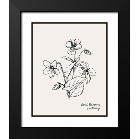 Annual Flowers II Black Modern Wood Framed Art Print with Double Matting by Popp, Grace