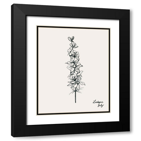 Annual Flowers VII Black Modern Wood Framed Art Print with Double Matting by Popp, Grace