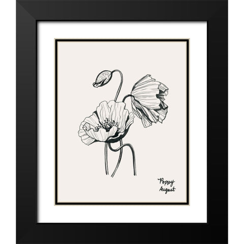 Annual Flowers VIII Black Modern Wood Framed Art Print with Double Matting by Popp, Grace