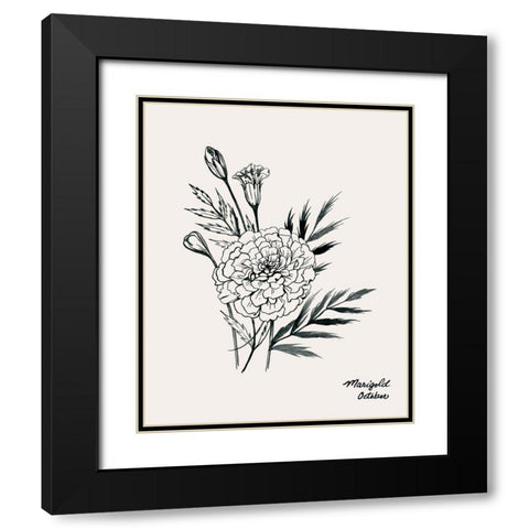 Annual Flowers X Black Modern Wood Framed Art Print with Double Matting by Popp, Grace