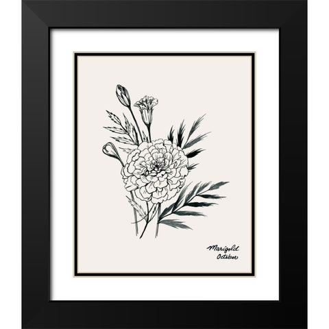 Annual Flowers X Black Modern Wood Framed Art Print with Double Matting by Popp, Grace