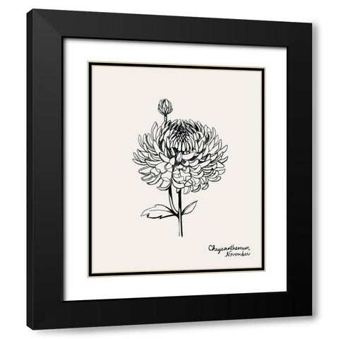 Annual Flowers XI Black Modern Wood Framed Art Print with Double Matting by Popp, Grace