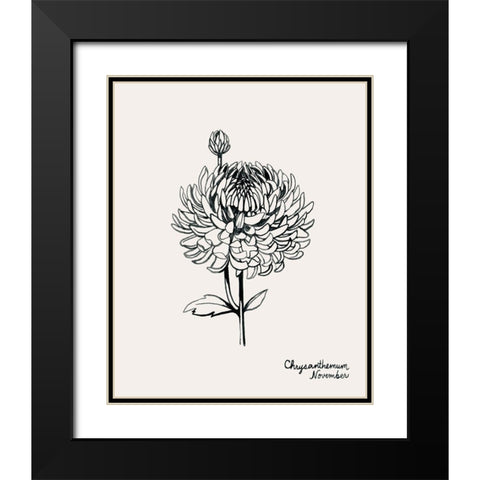 Annual Flowers XI Black Modern Wood Framed Art Print with Double Matting by Popp, Grace