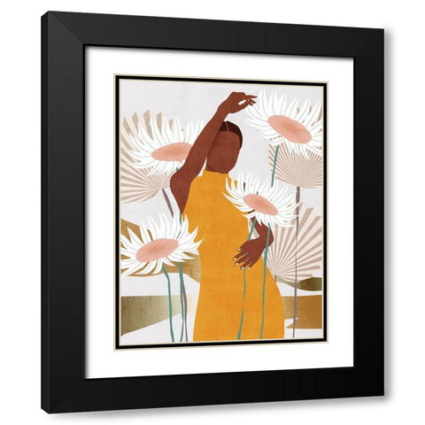 Sun Kissed Woman II Black Modern Wood Framed Art Print with Double Matting by Wang, Melissa