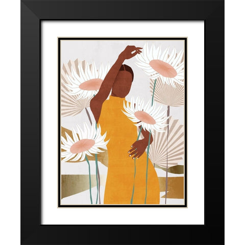 Sun Kissed Woman II Black Modern Wood Framed Art Print with Double Matting by Wang, Melissa