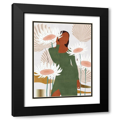 Sun Kissed Woman IV Black Modern Wood Framed Art Print with Double Matting by Wang, Melissa