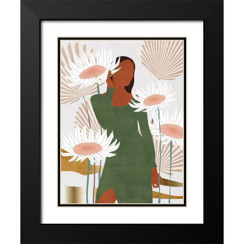 Sun Kissed Woman IV Black Modern Wood Framed Art Print with Double Matting by Wang, Melissa