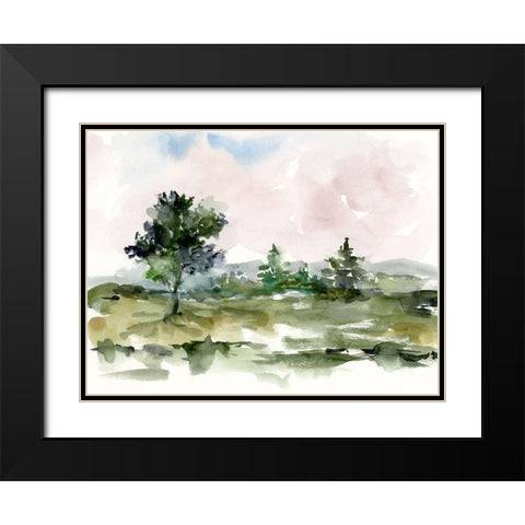 Mauve Sunset I Black Modern Wood Framed Art Print with Double Matting by Harper, Ethan