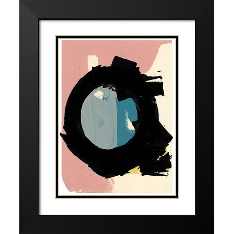 Zen Abstract I Black Modern Wood Framed Art Print with Double Matting by Cartissi