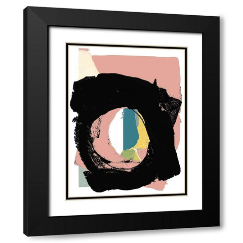 Zen Abstract IV Black Modern Wood Framed Art Print with Double Matting by Cartissi