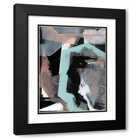 Mix I Black Modern Wood Framed Art Print with Double Matting by Cartissi