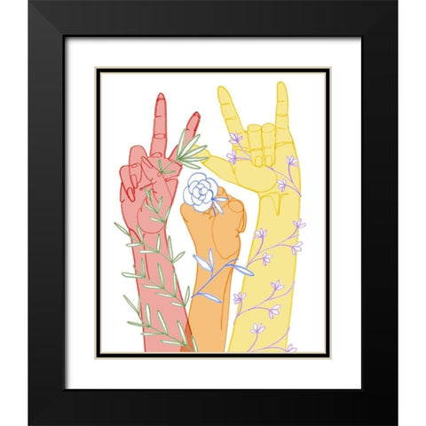 Love Each Other I Black Modern Wood Framed Art Print with Double Matting by Popp, Grace