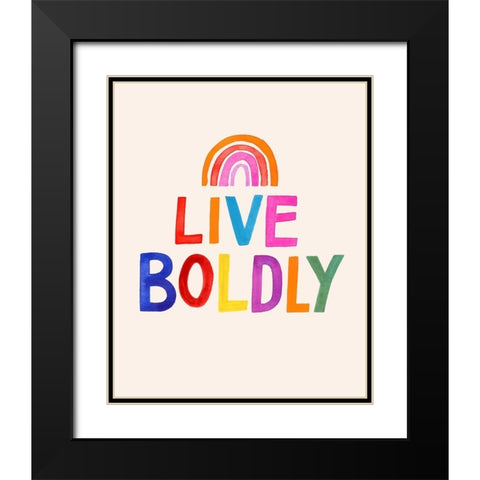 Love Loudly I Black Modern Wood Framed Art Print with Double Matting by Barnes, Victoria