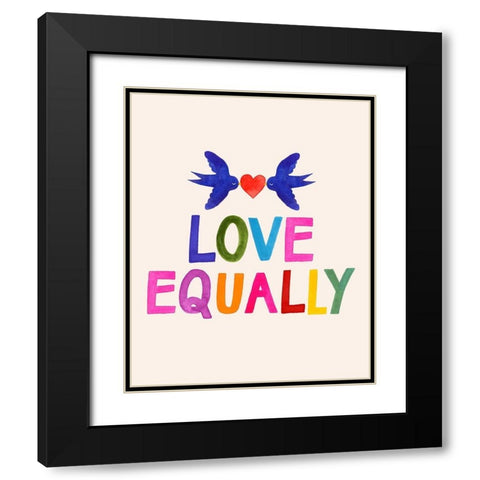 Love Loudly II Black Modern Wood Framed Art Print with Double Matting by Barnes, Victoria
