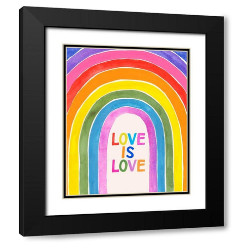 Love Loudly IV Black Modern Wood Framed Art Print with Double Matting by Barnes, Victoria