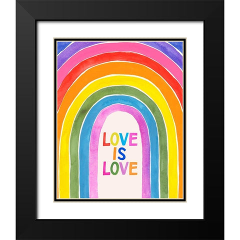 Love Loudly IV Black Modern Wood Framed Art Print with Double Matting by Barnes, Victoria