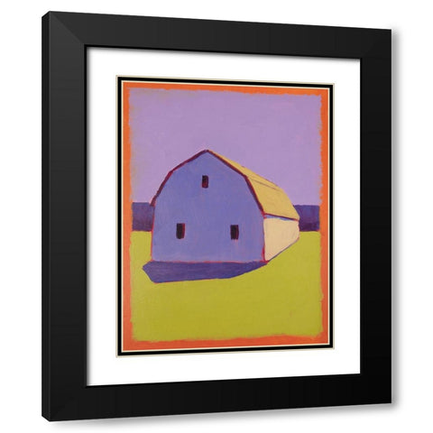 Bucolic Structure X Black Modern Wood Framed Art Print with Double Matting by Young, Carol
