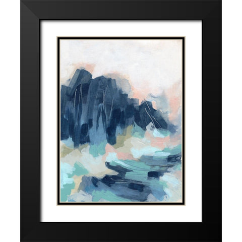 Sunset Surf I Black Modern Wood Framed Art Print with Double Matting by Vess, June Erica