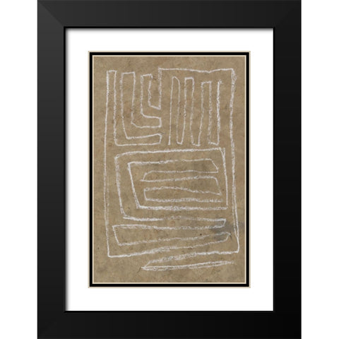 The Runes II Black Modern Wood Framed Art Print with Double Matting by Goldberger, Jennifer