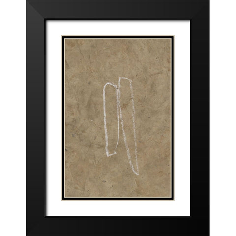 The Runes V Black Modern Wood Framed Art Print with Double Matting by Goldberger, Jennifer