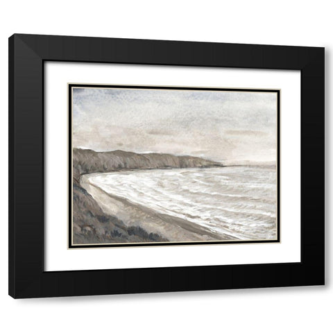 Coastal Shoreline I Black Modern Wood Framed Art Print with Double Matting by OToole, Tim