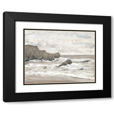 Coastal Shoreline II Black Modern Wood Framed Art Print with Double Matting by OToole, Tim